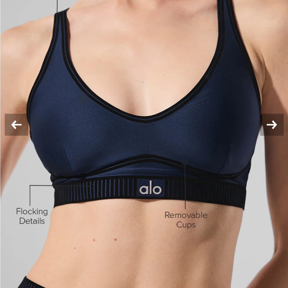 ALO Yoga Midnight Blue Sports Bra NWOT